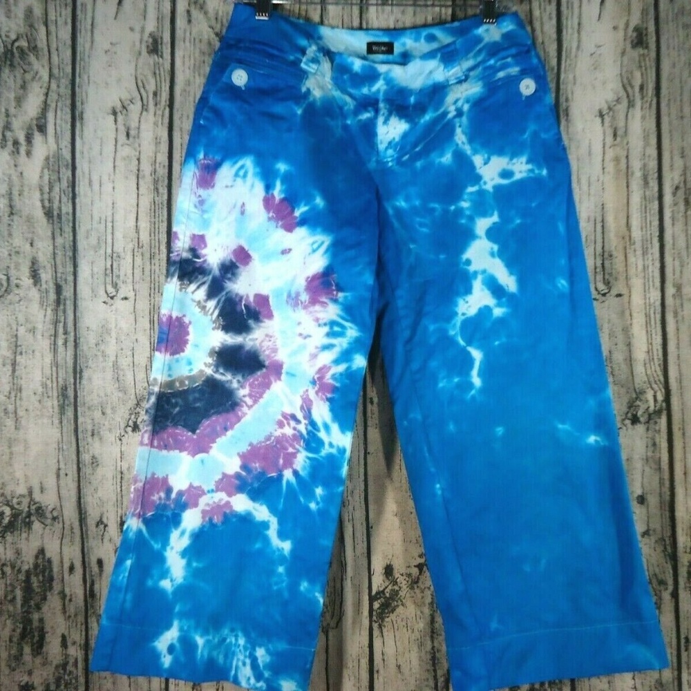 Mossimo Hand Dyed Capris Pants Size 4 Mandala